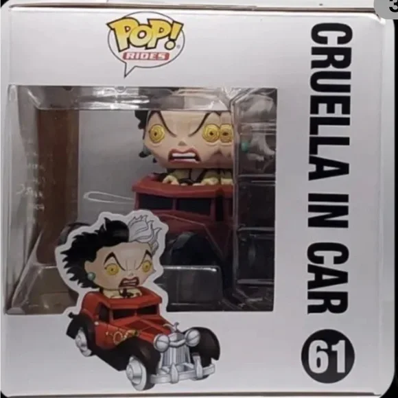 Funko rides 61 Disney Villains
-Cruella in Car (HT Esclusive ) - Picture 4 of 9